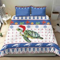 Turtle Xmas Bedding Set Green Sea Turtle Merry Christmas - Wonder Print Shop