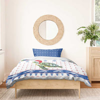 Turtle Xmas Bedding Set Green Sea Turtle Merry Christmas - Wonder Print Shop