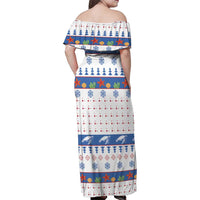 Turtle Xmas Family Matching Off Shoulder Maxi Dress and Hawaiian Shirt Green Sea Turtle Merry Christmas - Wonder Print Shop