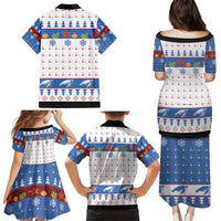 Turtle Xmas Family Matching Puletasi and Hawaiian Shirt Green Sea Turtle Merry Christmas - Wonder Print Shop