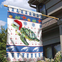 Turtle Xmas Garden Flag Green Sea Turtle Merry Christmas - Wonder Print Shop