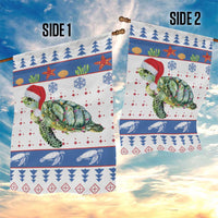 Turtle Xmas Garden Flag Green Sea Turtle Merry Christmas - Wonder Print Shop