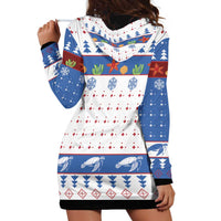 Turtle Xmas Hoodie Dress Green Sea Turtle Merry Christmas - Wonder Print Shop