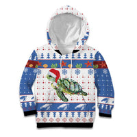 Turtle Xmas Kid Hoodie Green Sea Turtle Merry Christmas - Wonder Print Shop
