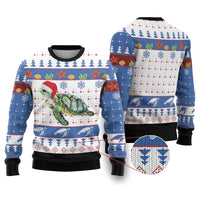 Turtle Xmas Ugly Christmas Sweater Green Sea Turtle Merry Christmas - Wonder Print Shop