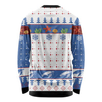 Turtle Xmas Long Sleeve Shirt Green Sea Turtle Merry Christmas - Wonder Print Shop