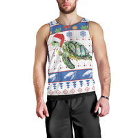 Turtle Xmas Men Tank Top Green Sea Turtle Merry Christmas - Wonder Print Shop
