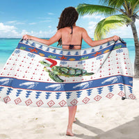 Turtle Xmas Sarong Green Sea Turtle Merry Christmas - Wonder Print Shop