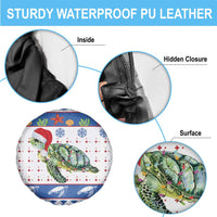 Turtle Xmas Spare Tire Cover Green Sea Turtle Merry Christmas - Wonder Print Shop