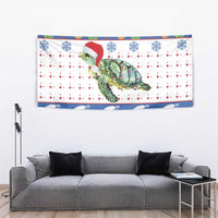 Turtle Xmas Tapestry Green Sea Turtle Merry Christmas - Wonder Print Shop