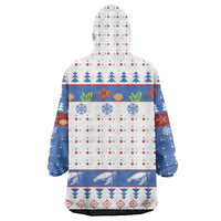 Turtle Xmas Wearable Blanket Hoodie Green Sea Turtle Merry Christmas - Wonder Print Shop