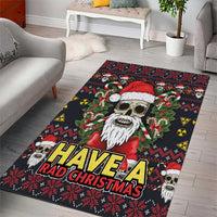 Skull Have A Rad Christmas Area Rug Santa Skull - Wonder Print Shop