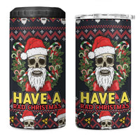 Skull Have A Rad Christmas 4 in 1 Can Cooler Tumbler Santa Skull - Wonder Print Shop