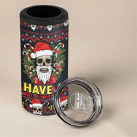 Skull Have A Rad Christmas 4 in 1 Can Cooler Tumbler Santa Skull - Wonder Print Shop