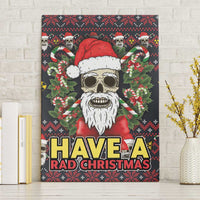 Skull Have A Rad Christmas Canvas Wall Art Santa Skull - Wonder Print Shop