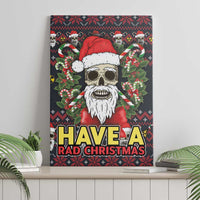 Skull Have A Rad Christmas Canvas Wall Art Santa Skull - Wonder Print Shop