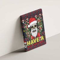 Skull Have A Rad Christmas Canvas Wall Art Santa Skull - Wonder Print Shop