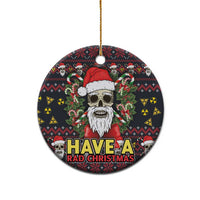 Skull Have A Rad Christmas Ceramic Ornament Santa Skull - Wonder Print Shop
