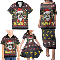 Skull Have A Rad Christmas Family Matching Puletasi and Hawaiian Shirt Santa Skull - Wonder Print Shop