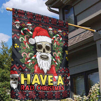 Skull Have A Rad Christmas Garden Flag Santa Skull - Wonder Print Shop