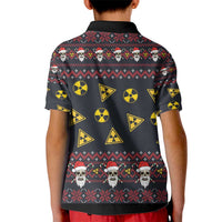 Skull Have A Rad Christmas Kid Polo Shirt Santa Skull - Wonder Print Shop