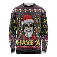 Skull Have A Rad Christmas Long Sleeve Shirt Santa Skull - Wonder Print Shop