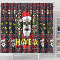 Skull Have A Rad Christmas Shower Curtain Santa Skull