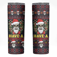 Skull Have A Rad Christmas Skinny Tumbler Santa Skull - Wonder Print Shop