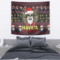 Skull Have A Rad Christmas Tapestry Santa Skull - Wonder Print Shop