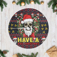 Skull Have A Rad Christmas Tree Skirt Santa Skull - Wonder Print Shop