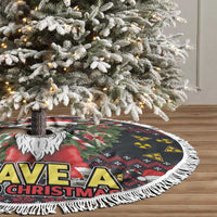 Skull Have A Rad Christmas Tree Skirt Santa Skull - Wonder Print Shop