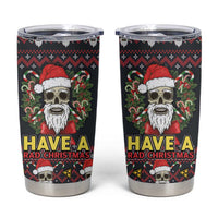 Skull Have A Rad Christmas Tumbler Cup Santa Skull - Wonder Print Shop