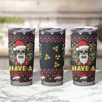 Skull Have A Rad Christmas Tumbler Cup Santa Skull - Wonder Print Shop