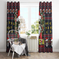 Skull Have A Rad Christmas Window Curtain Santa Skull - Wonder Print Shop
