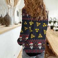 Skull Have A Rad Christmas Women Casual Shirt Santa Skull - Wonder Print Shop