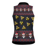 Skull Have A Rad Christmas Women Sleeveless Polo Shirt Santa Skull - Wonder Print Shop