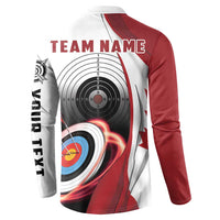 Personalized Canadian Flag Button Sweatshirt Canada Archery Target - Maple Leaf