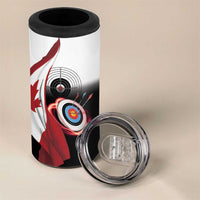Personalized Canadian Flag 4 in 1 Can Cooler Tumbler Canada Archery Target - Maple Leaf