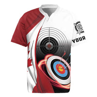 Personalized Canadian Flag Rugby Jersey Canada Archery Target - Maple Leaf