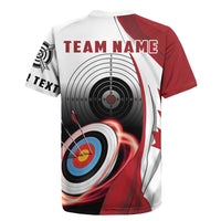 Personalized Canadian Flag Rugby Jersey Canada Archery Target - Maple Leaf