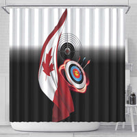 Canadian Flag Shower Curtain Canada Archery Target - Maple Leaf