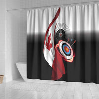 Canadian Flag Shower Curtain Canada Archery Target - Maple Leaf