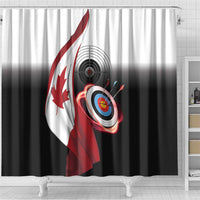 Canadian Flag Shower Curtain Canada Archery Target - Maple Leaf