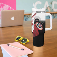 Personalized Canadian Flag Tumbler With Handle Canada Archery Target - Maple Leaf