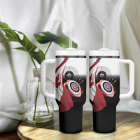 Personalized Canadian Flag Tumbler With Handle Canada Archery Target - Maple Leaf