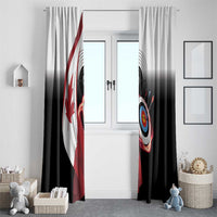 Canadian Flag Window Curtain Canada Archery Target - Maple Leaf