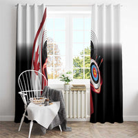 Canadian Flag Window Curtain Canada Archery Target - Maple Leaf