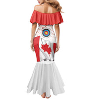 Personalized Canada Archery Family Matching Mermaid Dress and Hawaiian Shirt Maple Leaf Canadian Flag