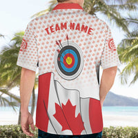 Personalized Canada Archery Hawaiian Shirt Maple Leaf Canadian Flag