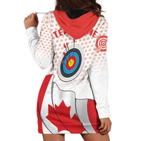 Personalized Canada Archery Hoodie Dress Maple Leaf Canadian Flag